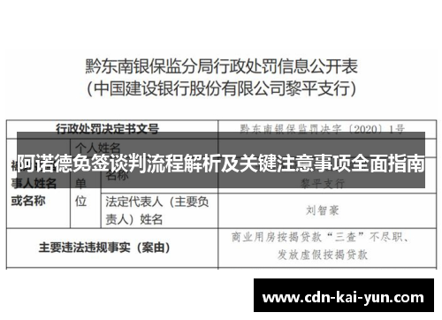 阿诺德免签谈判流程解析及关键注意事项全面指南 阿诺德免签谈判流程解析及关键注意事项全面指南